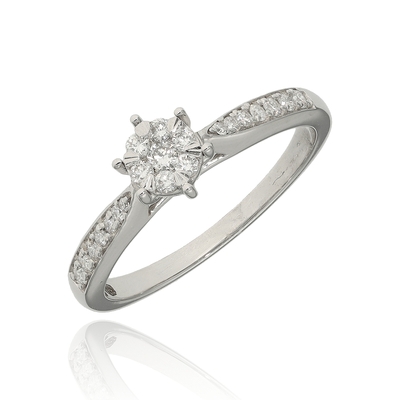 Fehér arany gyűrű 51-es méret (M589/20-51)